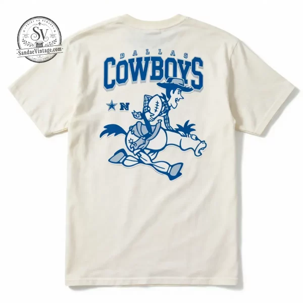 Real customer review of 2026 Disney NFL Collab Merch Dallas Cowboys Woody Toy Story Graphic T-Shirt at sandaevintage.com